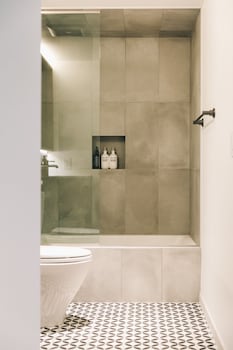 Designer toiletries, hair dryer, bathrobes, towels at The Surfrider Malibu