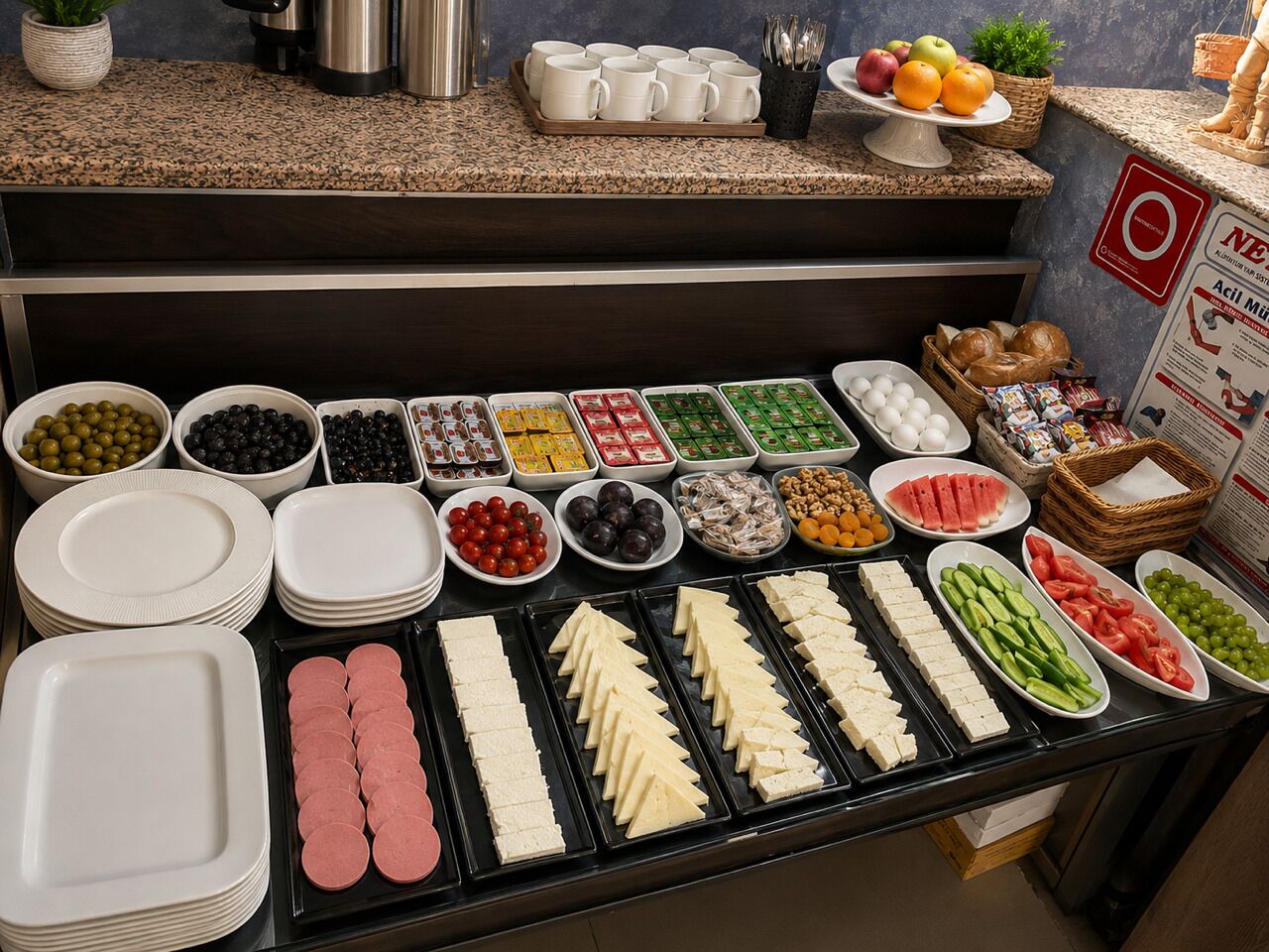 Free daily buffet breakfast