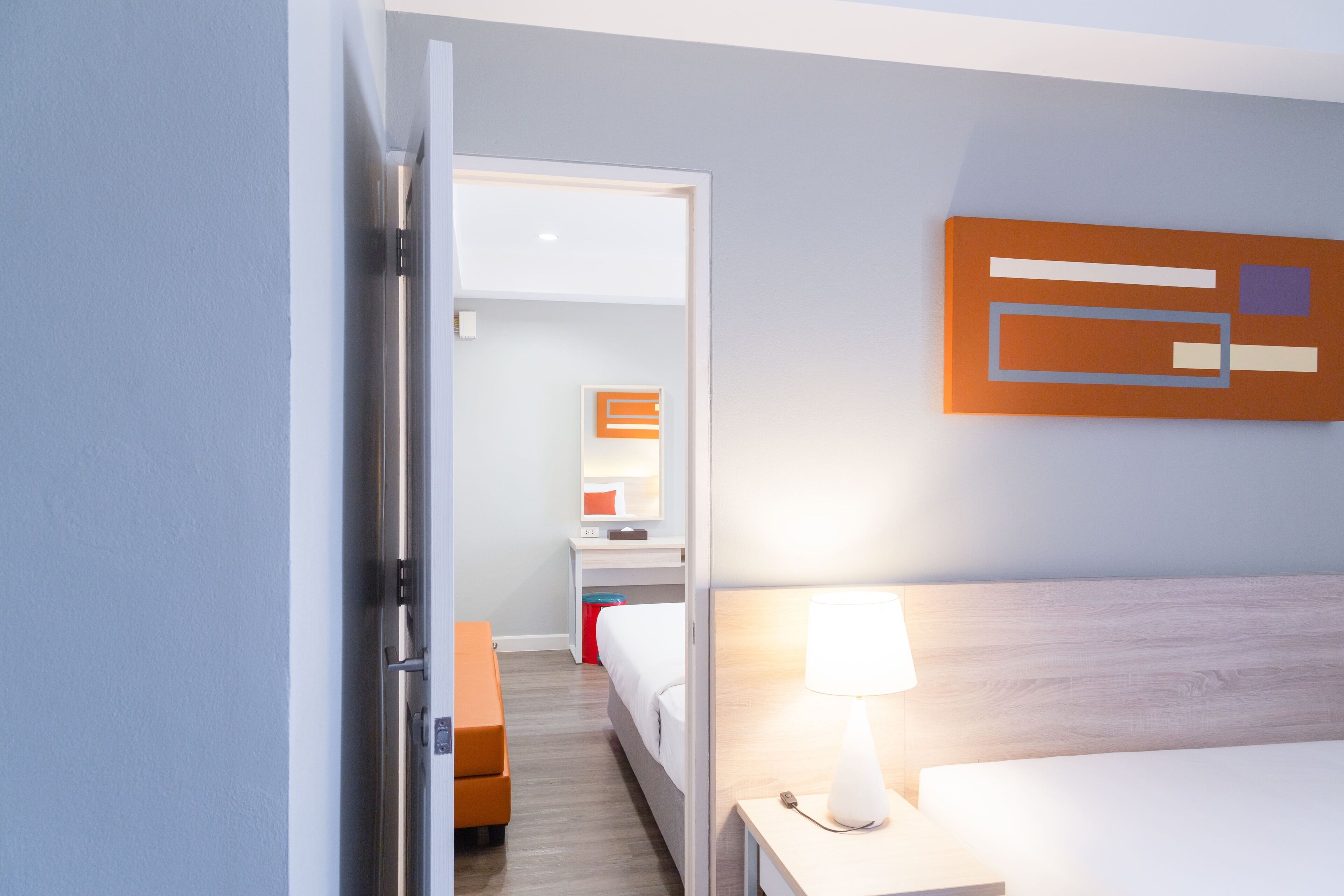 family room | 2 bedrooms, minibar, in-room safe, desk