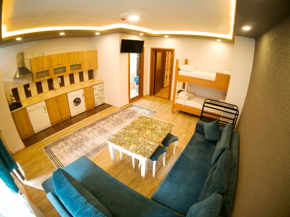 Apartment, 1 Bedroom, Ground Floor | Living area | LCD TV