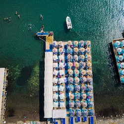 Private beach