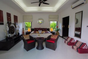 Villa, 3 Bedrooms, Private Pool | 3 bedrooms, desk, iron/ironing board, free WiFi
