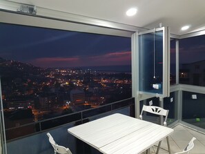 81-inch flat-screen TV with satellite channels, TV