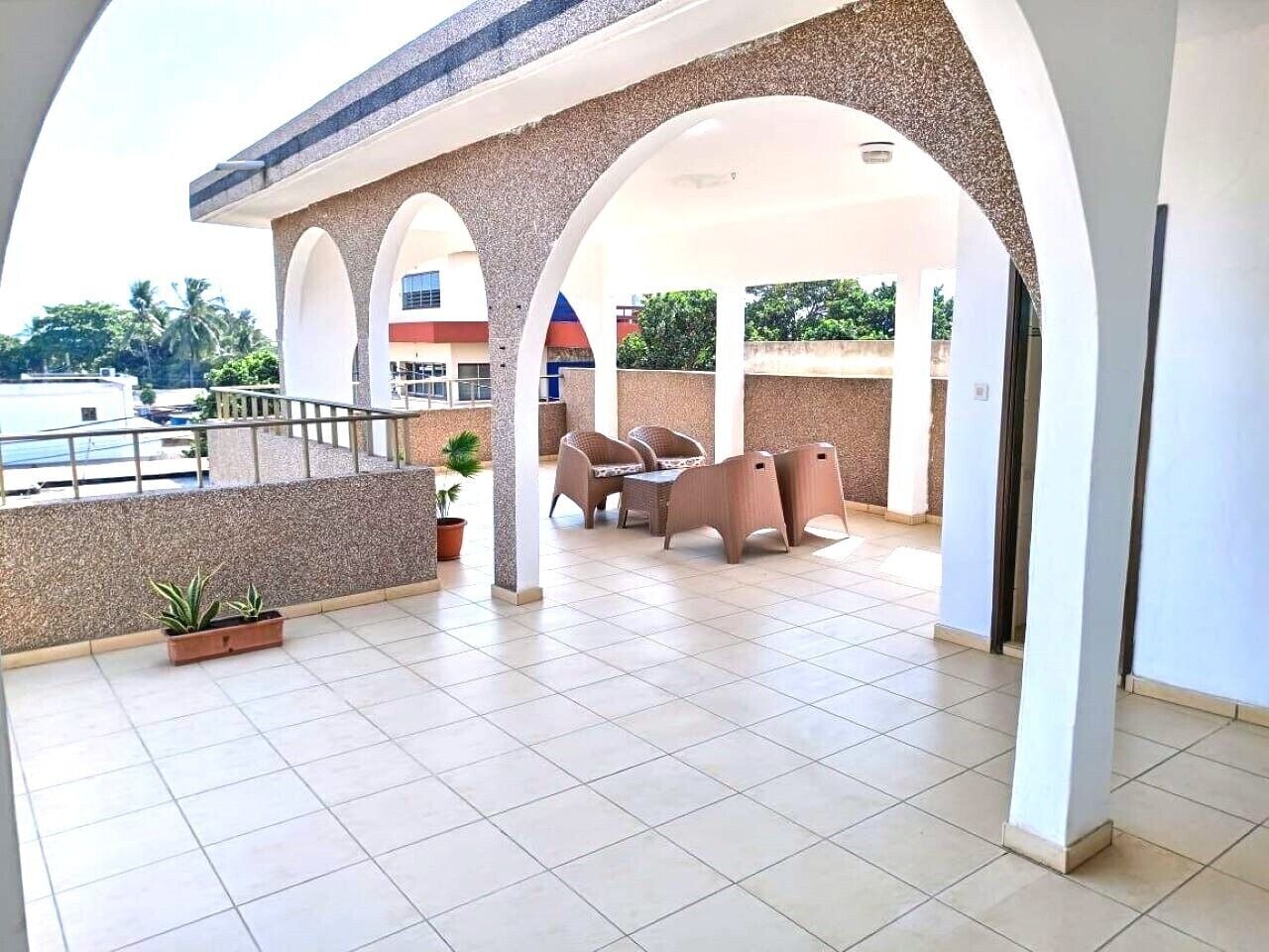 Economy-Apartment, 2 Schlafzimmer, Kühlschrank und Mikrowelle, Meerblick | Terrasse/Patio