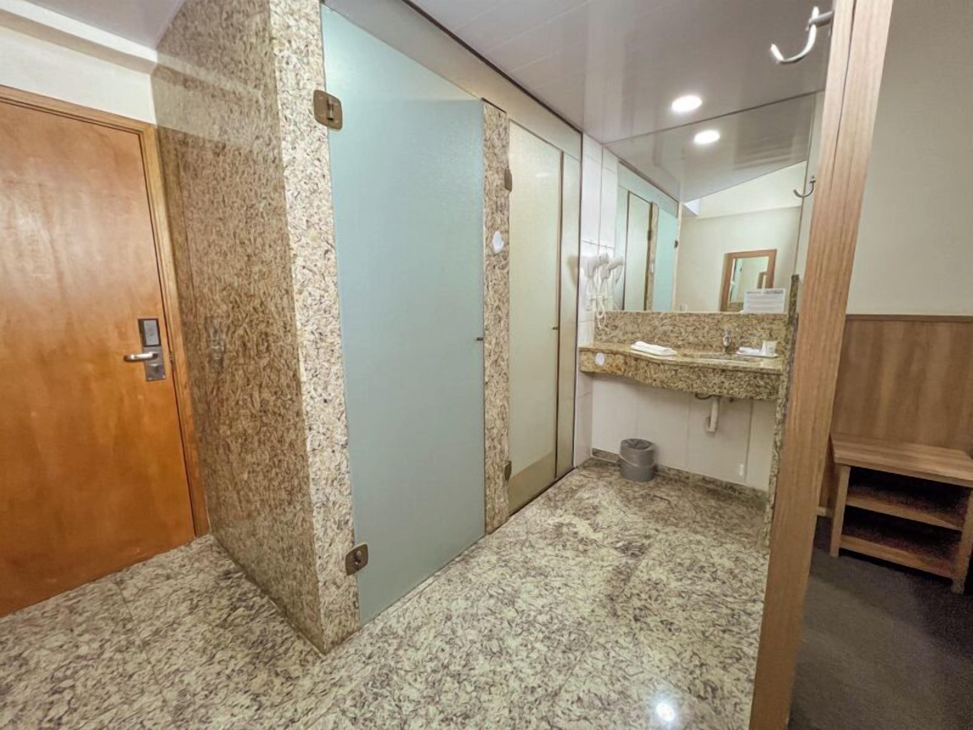 free toiletries, hair dryer, towels, soap