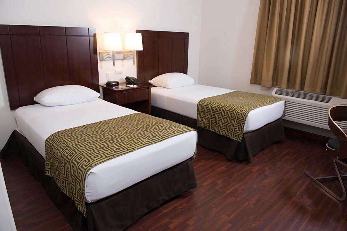 Room, 2 Queen Beds | 1 bedroom, premium bedding, in-room safe, desk