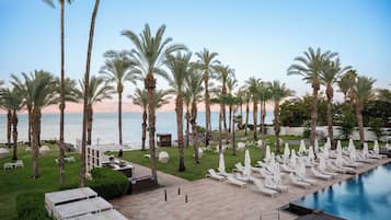 Outdoor pool, open 9:00 AM to 6:00 PM, pool loungers