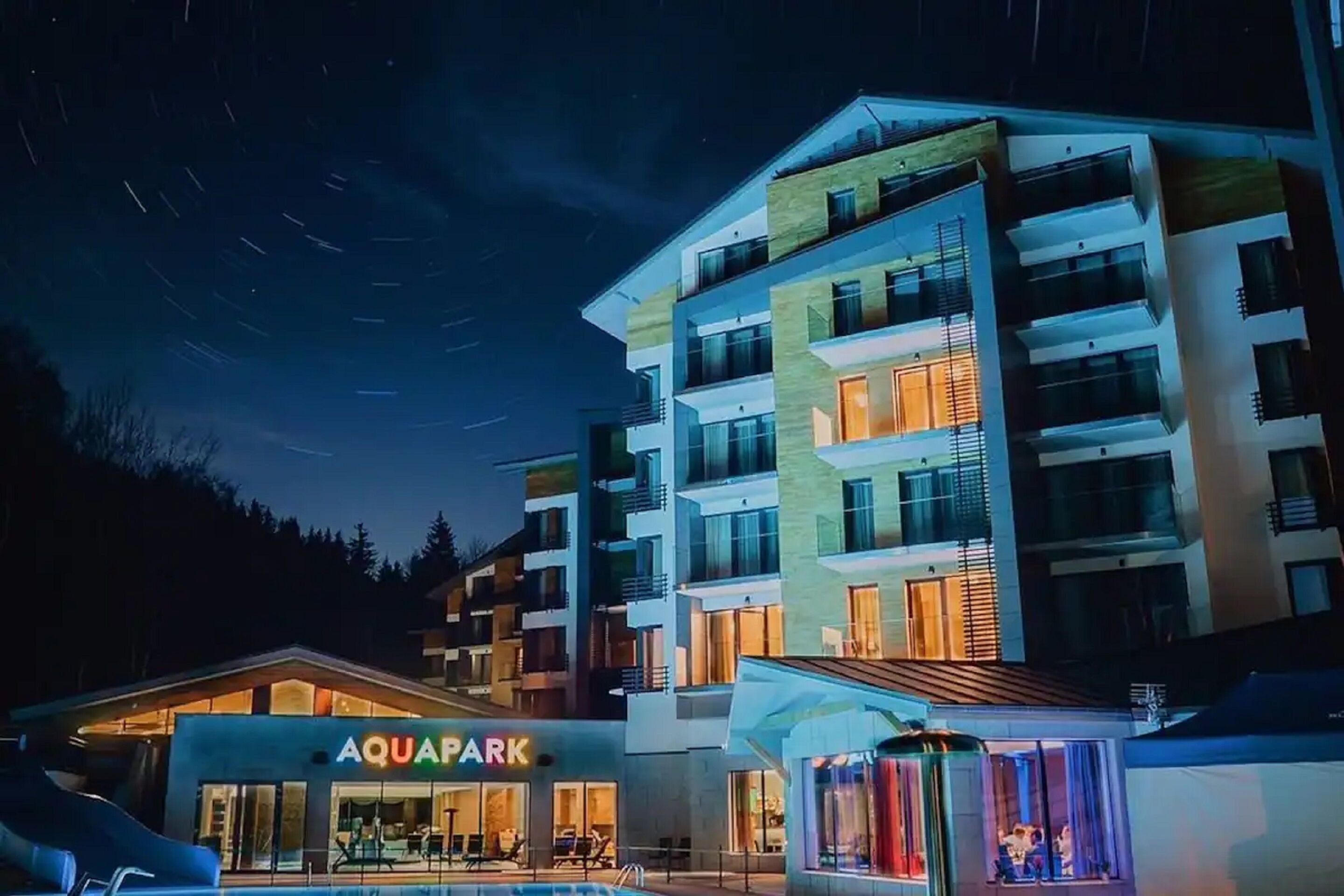 indoor pool, seasonal outdoor pool, pool loungers