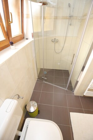 Deluxe Apartment, 3 Bedrooms, 2 Bathrooms, Sea Facing | Bathroom shower - Villa Zubcic (Zadar)