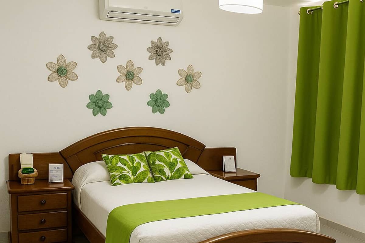 1 bilik tidur, peralatan tempat tidur premium, gebar bulu kapas