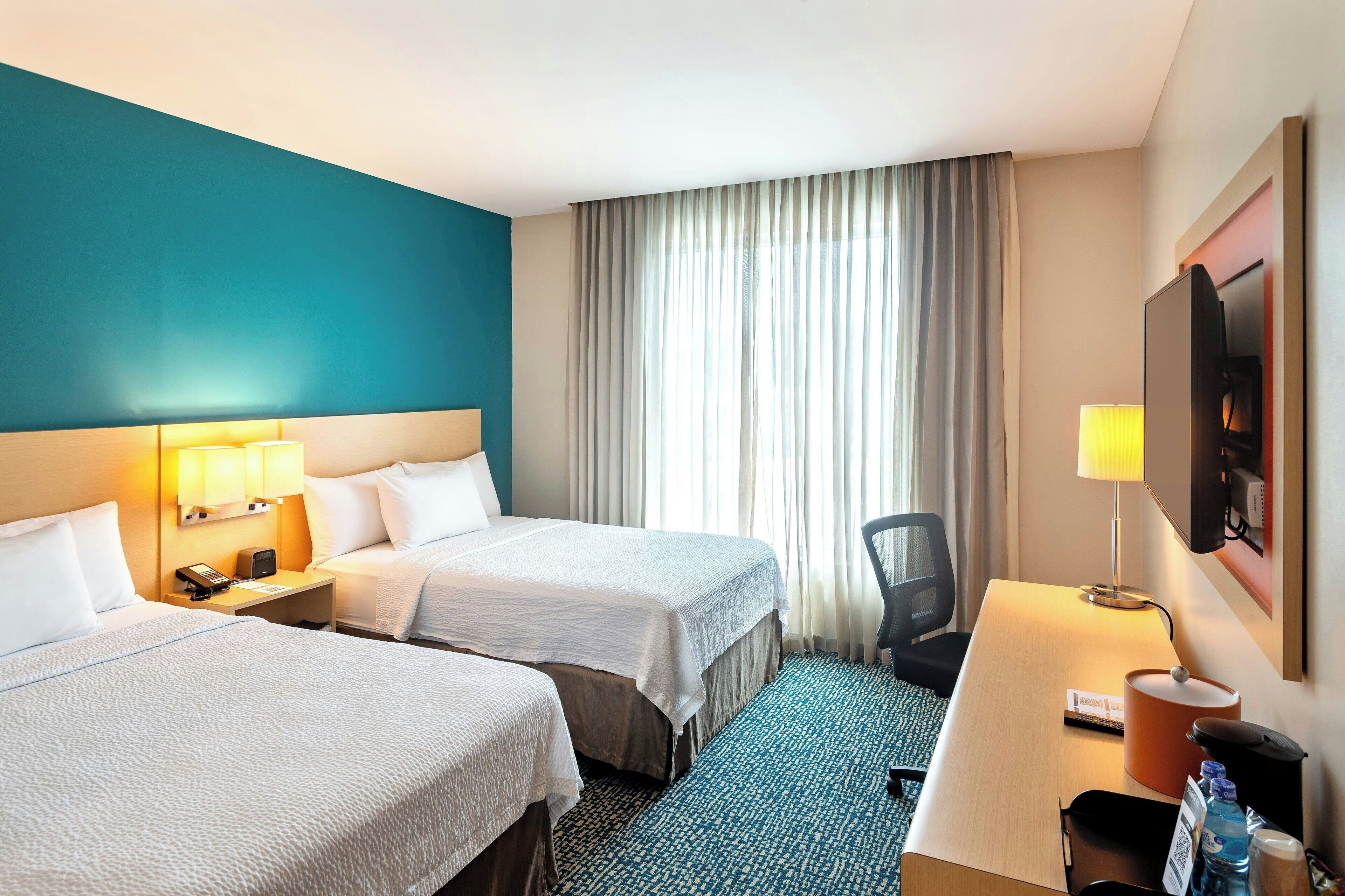 room, 2 double beds, non smoking | minibar, in-room safe, desk, iron/ironing board