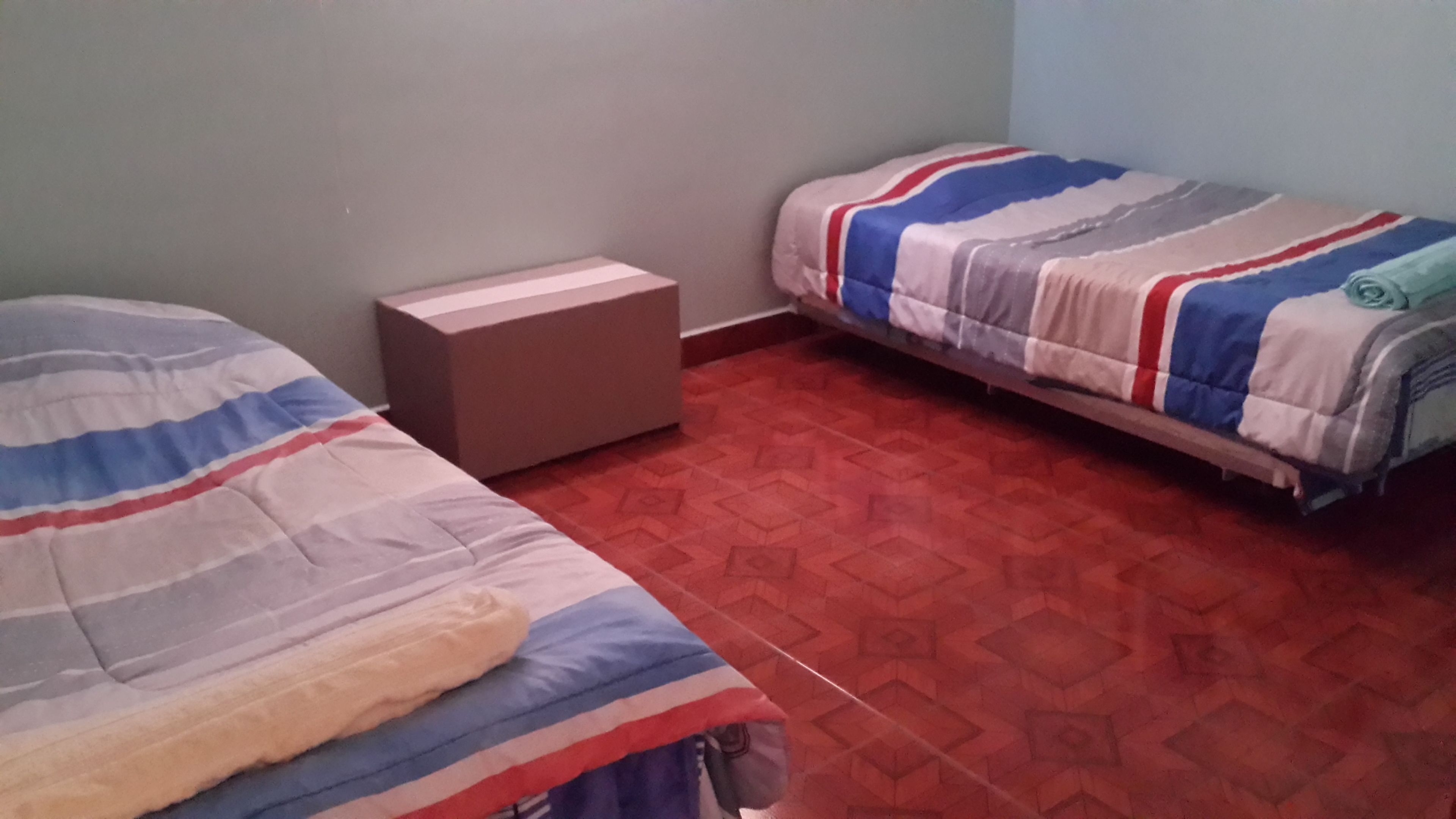 2 bedrooms, down duvets