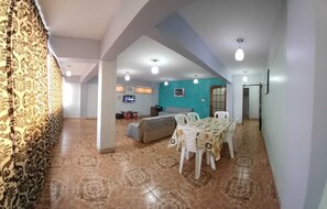 LED TV, video library, stereo, printers