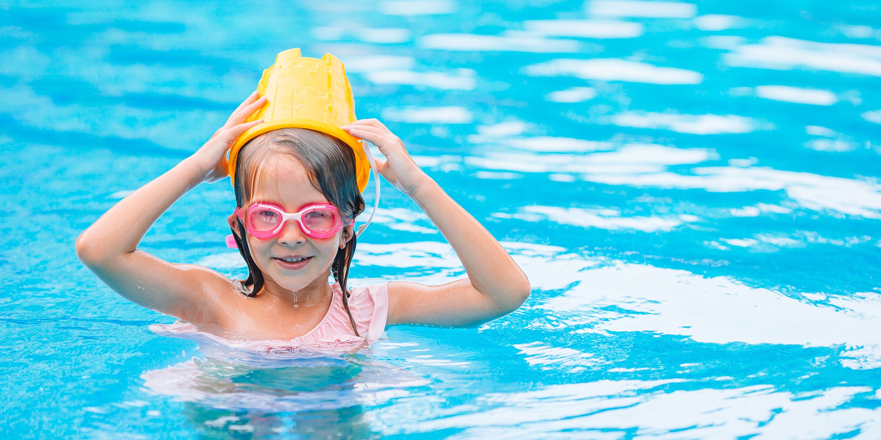 Indoor pool, pool umbrellas