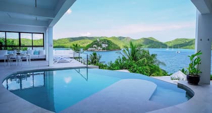Stunning luxe 220sm villa by the sea entirely private with own pool