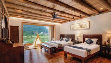 Family Twin Room, Pool Access | 1 bedroom, premium bedding, minibar, in-room safe