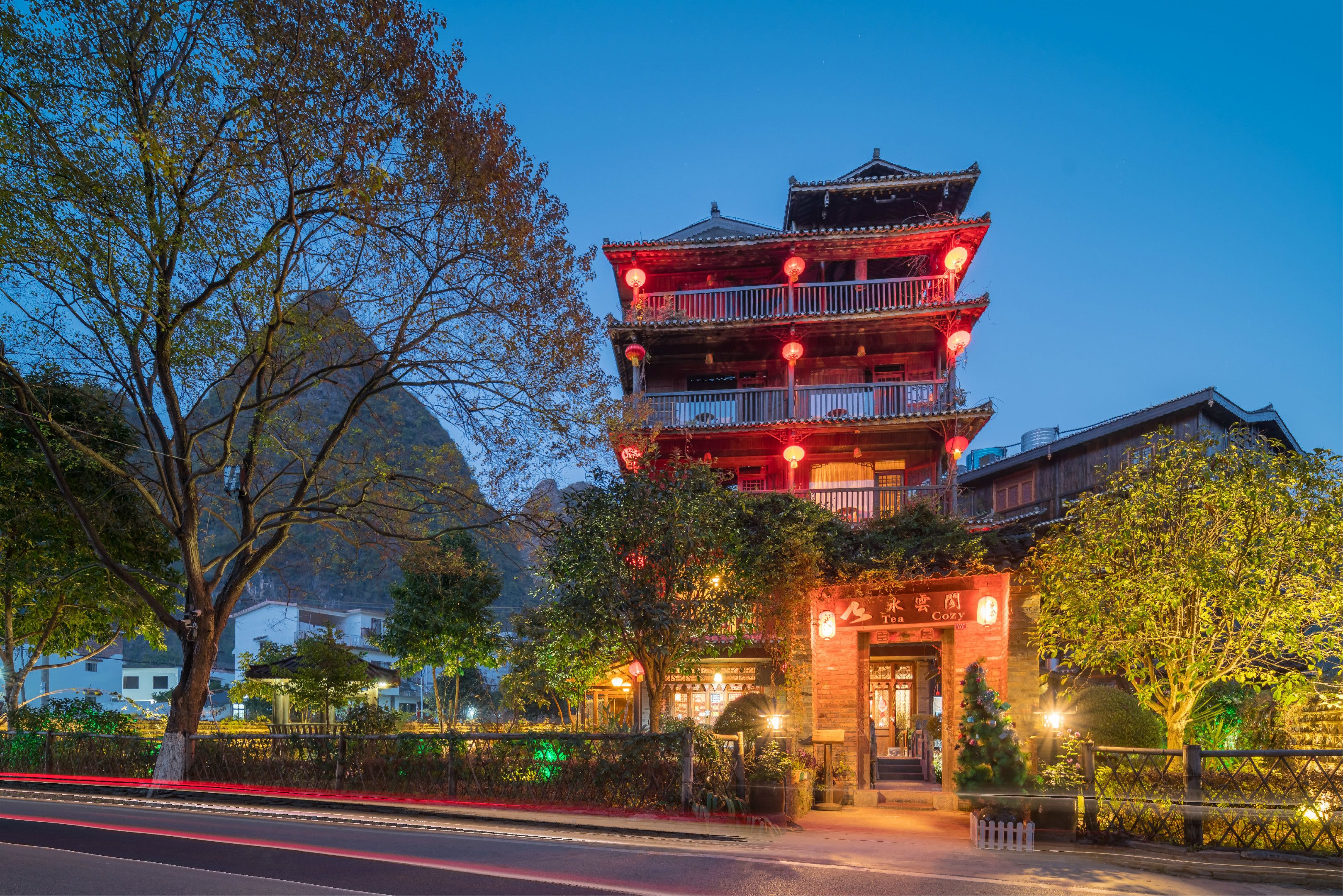 front of property – evening/night