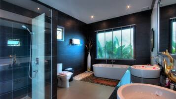 Free toiletries, hair dryer, towels