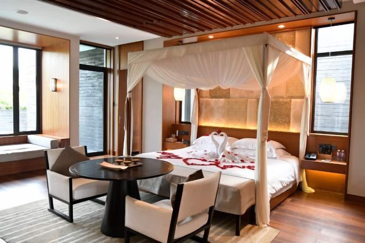 1 habitación y ropa de cama de alta calidad