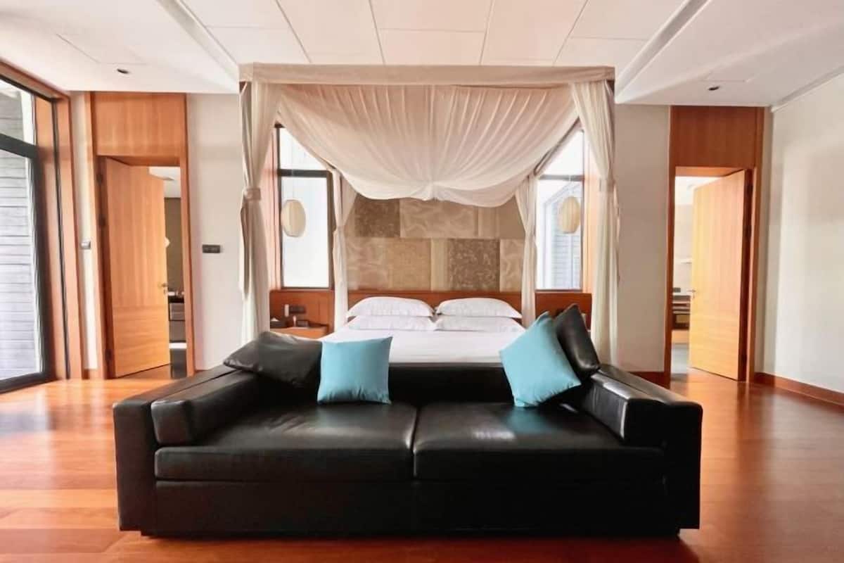 1 habitación y ropa de cama de alta calidad