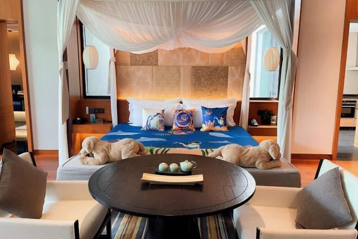 1 habitación y ropa de cama de alta calidad
