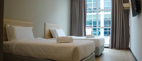 Skrivbord, strykjärn/strykbräda, extrasängar och gratis wi-fi