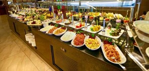 Breakfast, lunch and dinner served