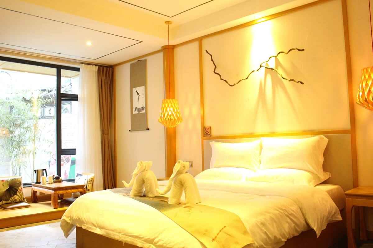 Premium Double Room, Bathtub, Garden View | In-room safe, desk, blackout drapes, iron/ironing board