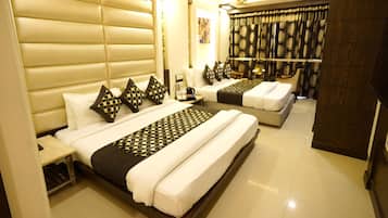 Down duvets, pillow-top beds, desk, soundproofing