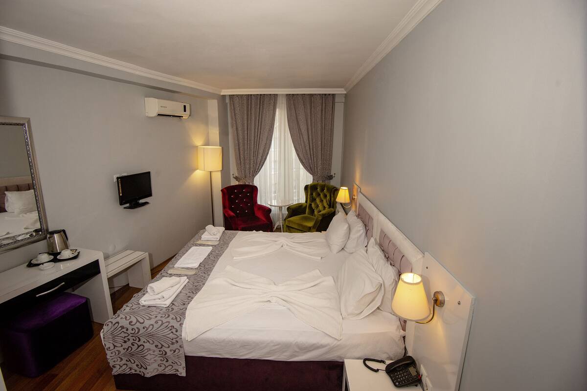 Standard Double Room, 1 Katil Kelamin (Double) | Bar mini, peti besi dalam bilik, meja, kalis bunyi 