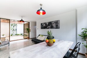 Apartment, 4 Bedrooms | Living area