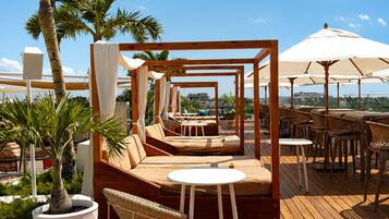 Indoor pool, outdoor pool, open 8:00 AM to 10:00 PM, pool umbrellas