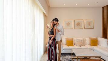 Luxurious Master Suite | 1 bedroom, in-room safe, blackout drapes, iron/ironing board