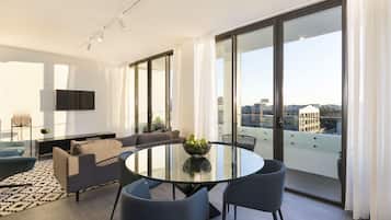 Apartment, 2 Bedrooms | Living area | 40-inch flat-screen TV with cable channels, TV