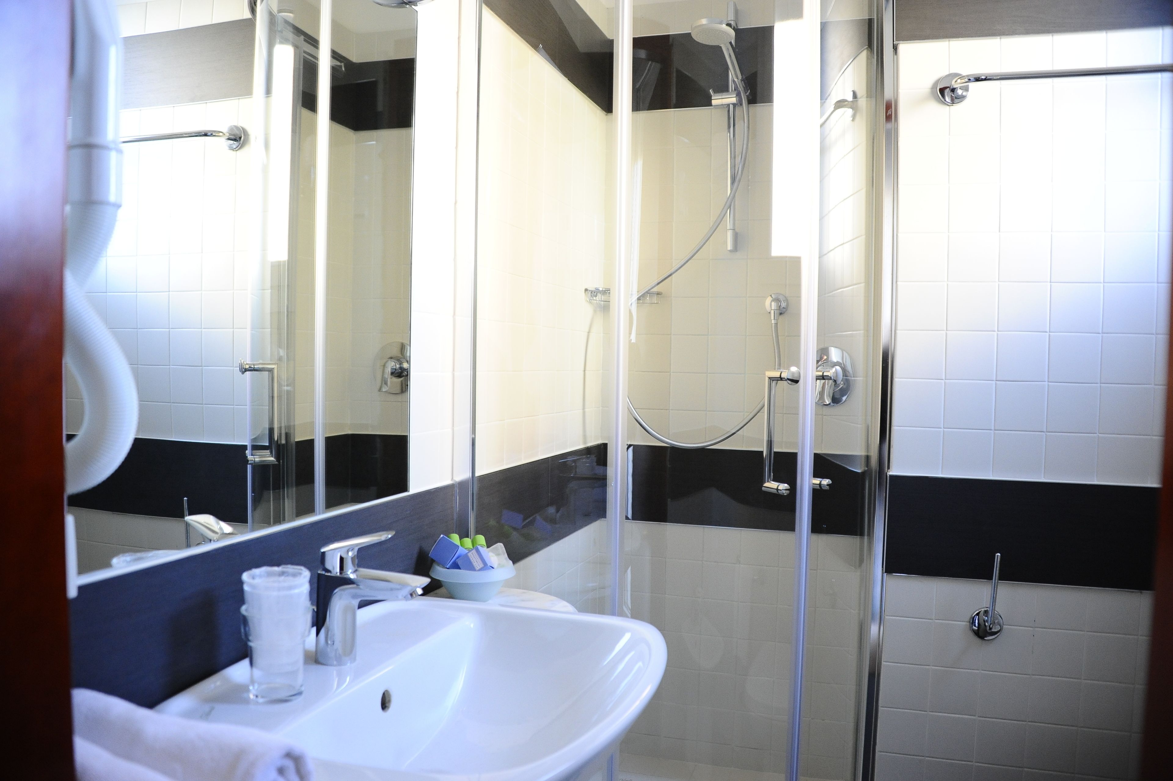 shower, free toiletries, hair dryer, bidet