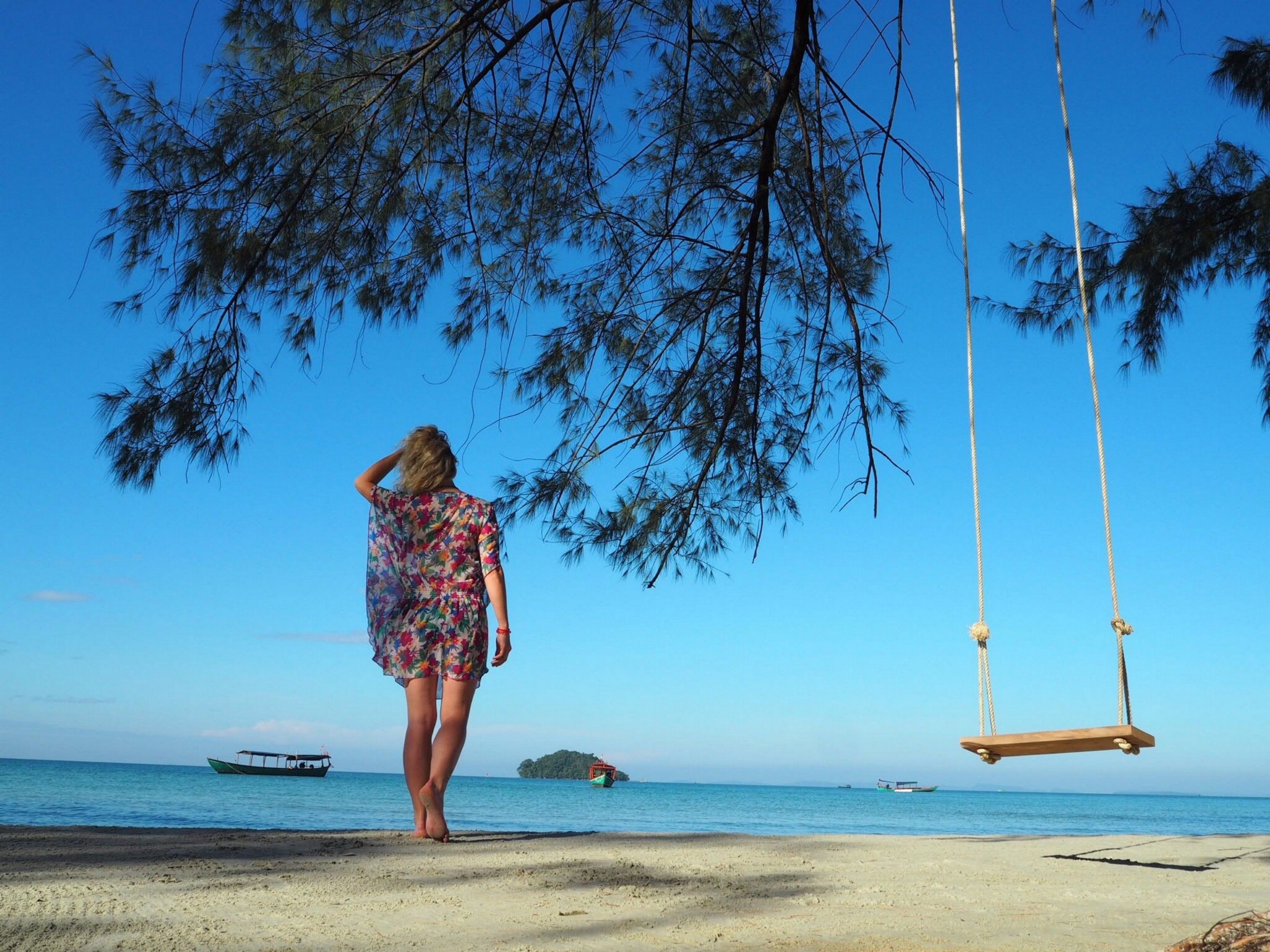 On the beach, beach massages