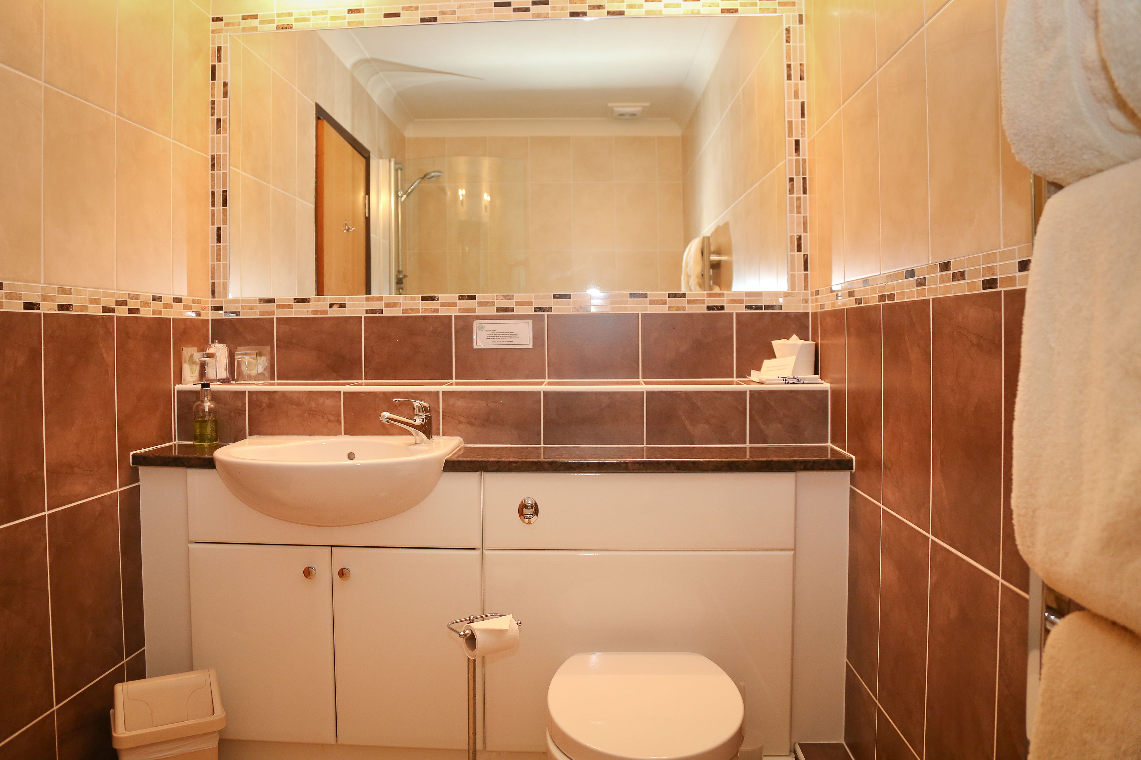 standard double or twin room | bathroom | free toiletries, hair dryer, towels