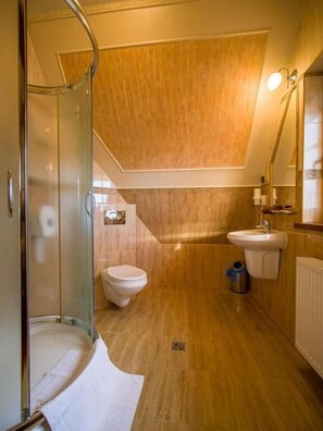 Ducha, secador de pelo, toallas