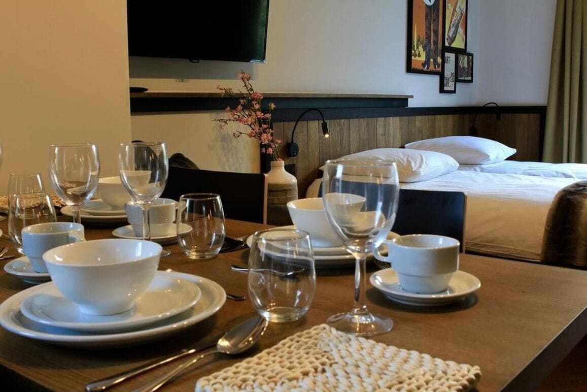 premium bedding, desk, soundproofing, iron/ironing board