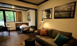 Premium bedding, desk, soundproofing, iron/ironing board