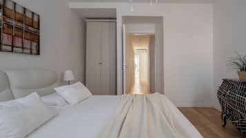 Lejlighed - 2 soveværelser - terrasse (Check-in online) | 2 soveværelser, egyptiske bomuldslagner, premium-sengetøj, dundyner