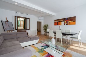 Apartment, 2 Bedrooms, Terrace (Check-in online) | Living room | Flat-screen TV - San Marco Prestige with Terrace by Wonderful Italy (Venice)
