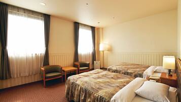 Desk, free WiFi, bed sheets