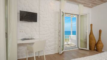 Suíte grand, 1 cama King, vista para o mar, no andar executivo | Vista do quarto