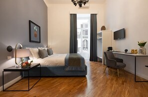 华丽双人房或双床房, 阳台 | 埃及棉床单、高档床上用品、羽绒被、加厚床垫