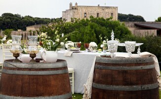 Outdoor wedding area