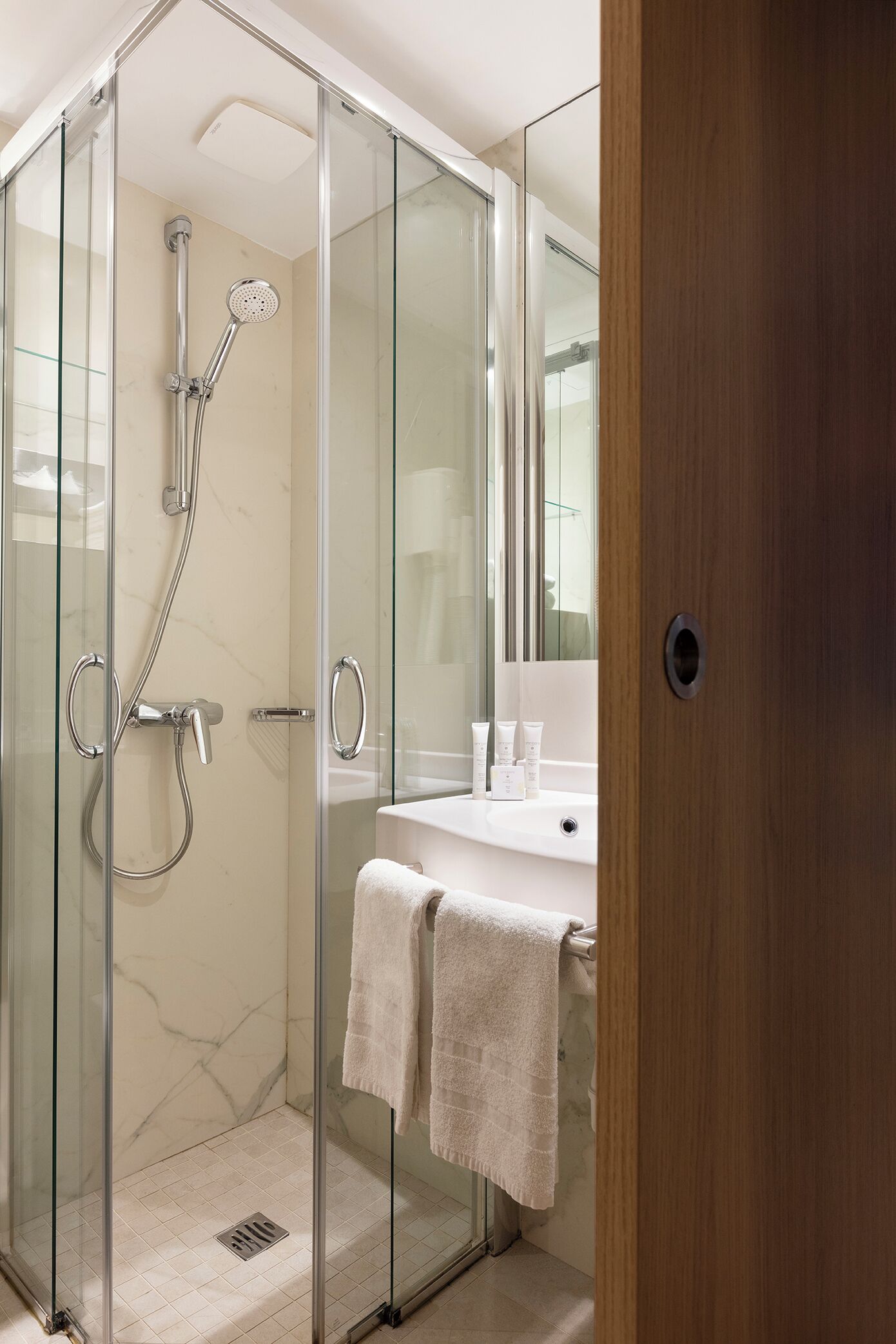 free toiletries, hair dryer, towels, soap