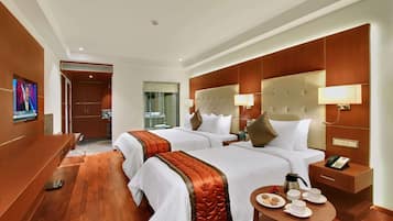 1 غرفة نوم وميني بار وخزنة داخل الغرفة وطراز فريد لكل وحدة