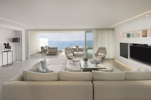 Suite, 2 Bedrooms, Private Pool (Penthouse) | Living area | LCD TV - Royal Hideaway Corales Suites, part of Barceló Hotel Group (Adeje)