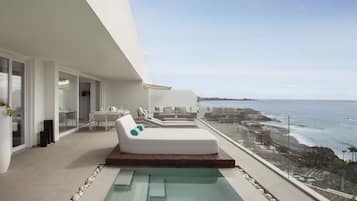 Suite, 2 slaapkamers, privézwembad (Penthouse) | 1 slaapkamer, lakens van Egyptisch katoen, luxe beddengoed, donsdekens